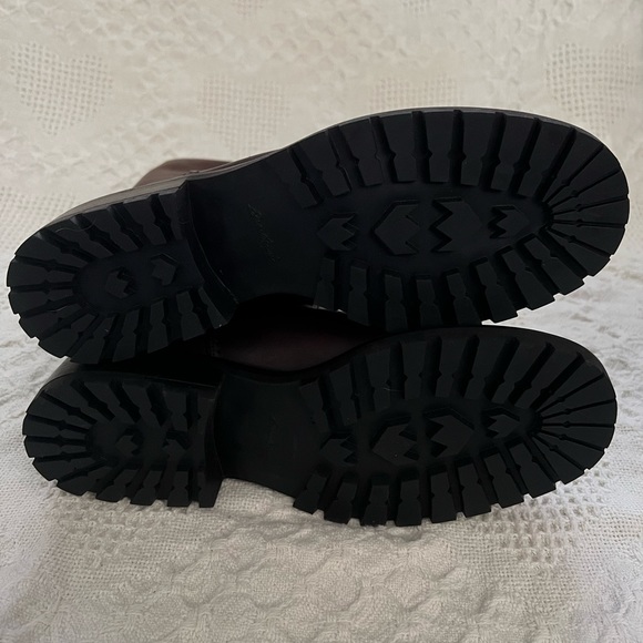 NEW Eddie Bauer Tall Boots Italian Leather Oxblood Rubber Tread Quality Size 11 - Picture 9 of 11